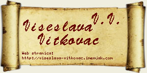 Višeslava Vitkovac vizit kartica